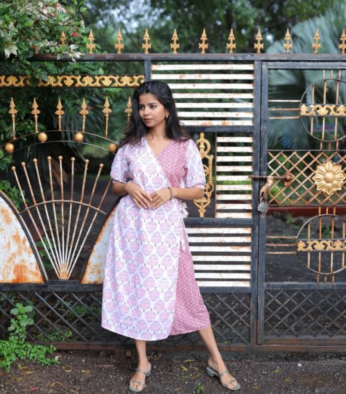 Radient Wrap Dress (Pink)